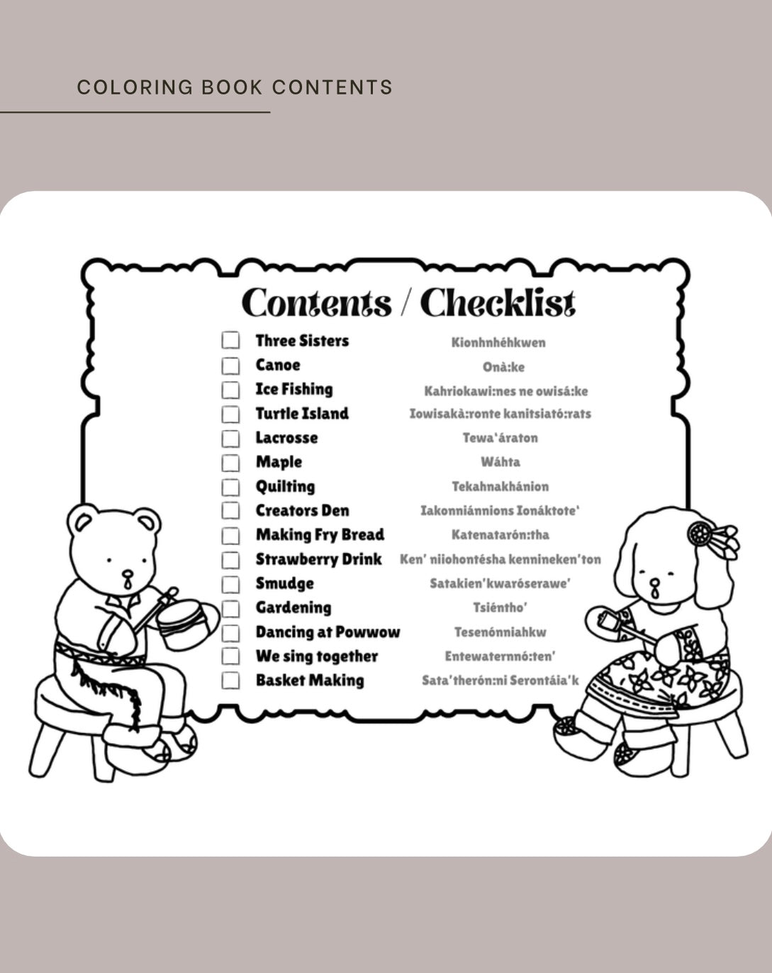 Kwa:ri and Friends Coloring Book